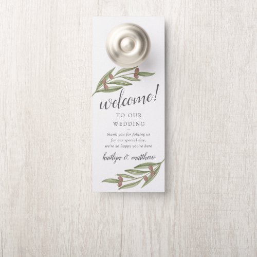 The Olive Branch Wedding Collection Door Hanger