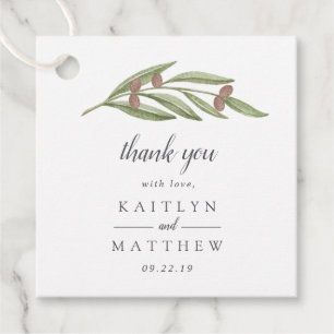 The Olive Branch Wedding Collection Favor Tags