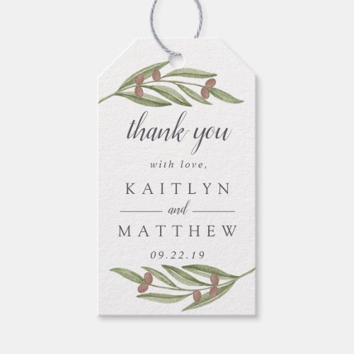 The Olive Branch Wedding Collection Gift Tags
