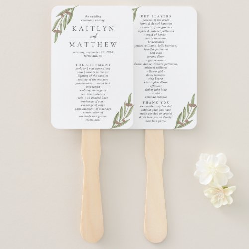 The Olive Branch Wedding Collection Hand Fan