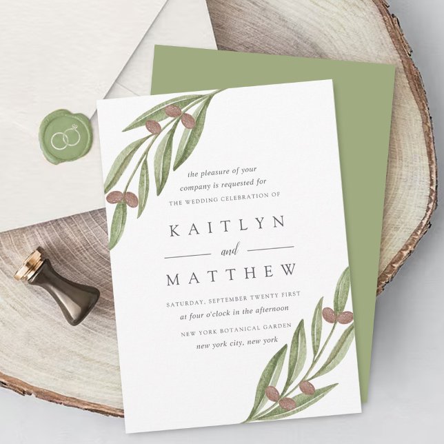 The Olive Branch Wedding Collection Invitation (Creator Uploaded)