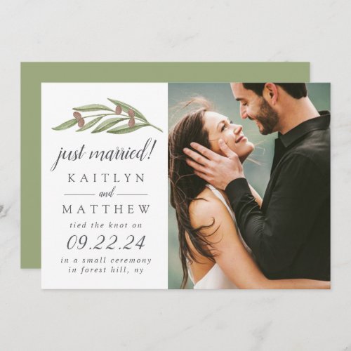 The Olive Branch Wedding Collection Marriage Announcement