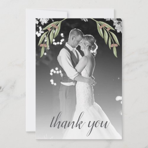 The Olive Branch Wedding Collection Photo Thank You Card