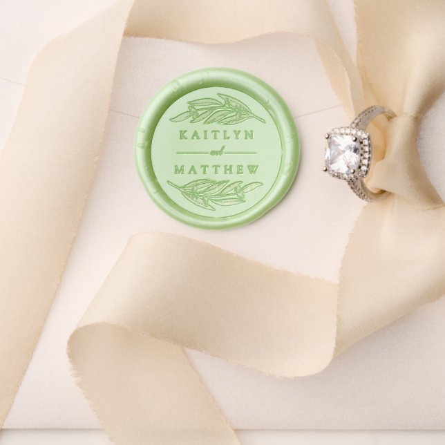 The Olive Branch Wedding Collection Wax Seal Stamp (Insitu (Wedding))