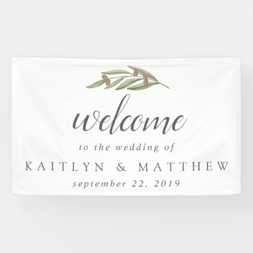 The Olive Branch Wedding Collection Welcome Banner