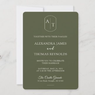 The Olive: Green Wedding Invitation