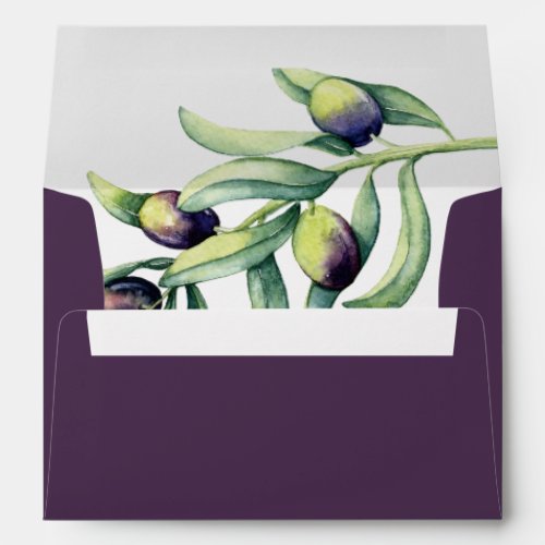 The Olive Grove  wedding Envelope