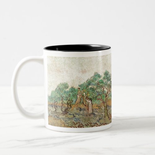 The Olive Orchard 1889 by Vincent van Gogh Two_Tone Coffee Mug