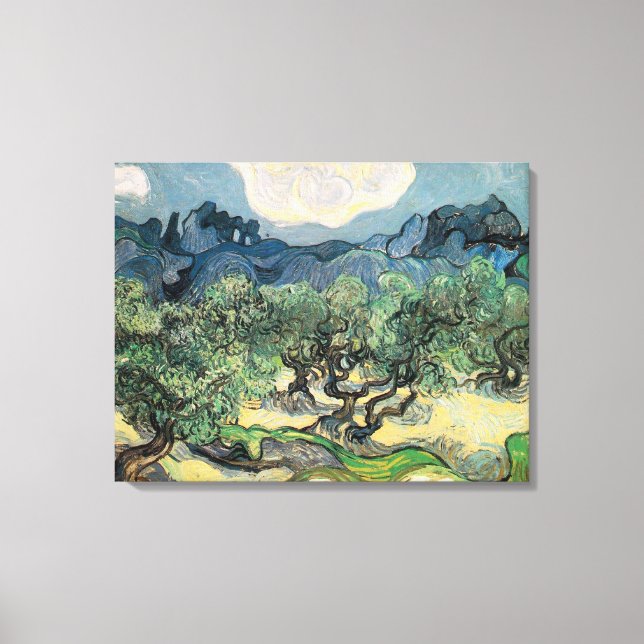 The Olive Trees,1889, Vincent van Gogh Canvas Print (Front)