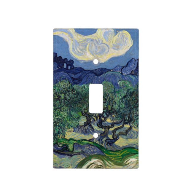 The Olive Trees by Vincent Van Gogh Light Switch Cover (Front)