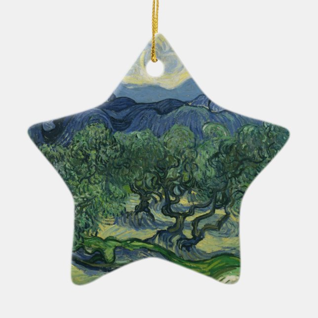 The Olive Trees - Van Gogh Ceramic Ornament (Front)