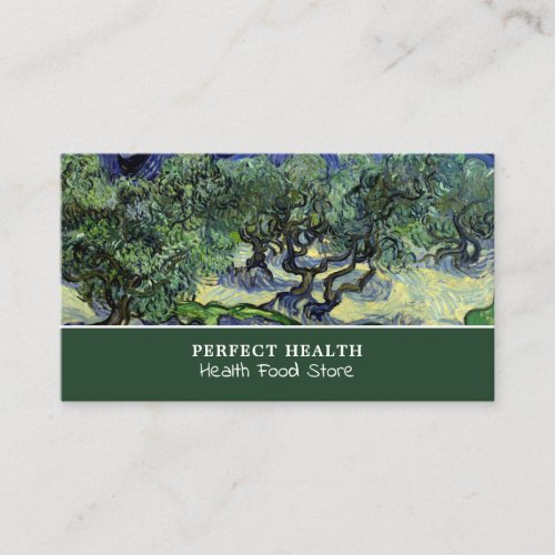 The Olive Trees Van Gogh Health Food Store Business Card