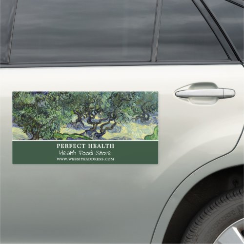 The Olive Trees Van Gogh Health Food Store Car Magnet