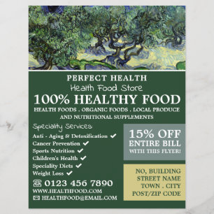 The Olive Trees, Van Gogh, Health Food Store Flyer