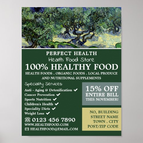 The Olive Trees Van Gogh Health Food Store Poster