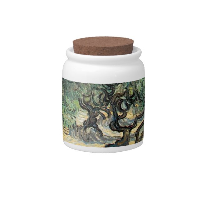 The Olive Trees, Vincent van Gogh Candy Jar (Front)