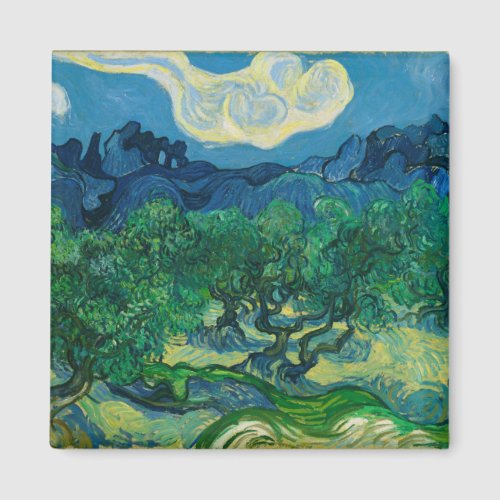 The Olive Trees with Alpilles Vincent van Gogh Magnet