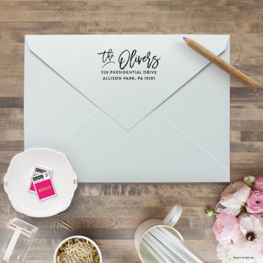 The Olivers Self-Inking Return Address Stamp (Envelope View)