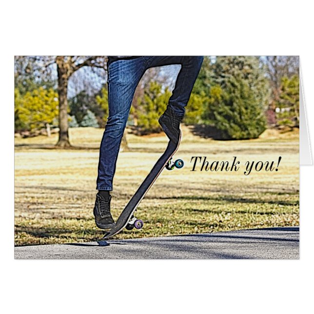 The Ollie Painterly Thank You Card (Front Horizontal)