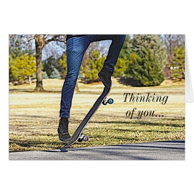 The Ollie Painterly Thinking Of You Card (Front Horizontal)