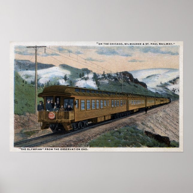 "The Olympian" Chicago, Milwaukee, & St. Paul Poster (Front)
