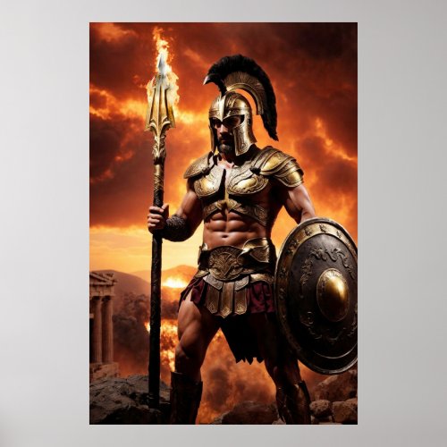 The Olympians Ares God of War Poster