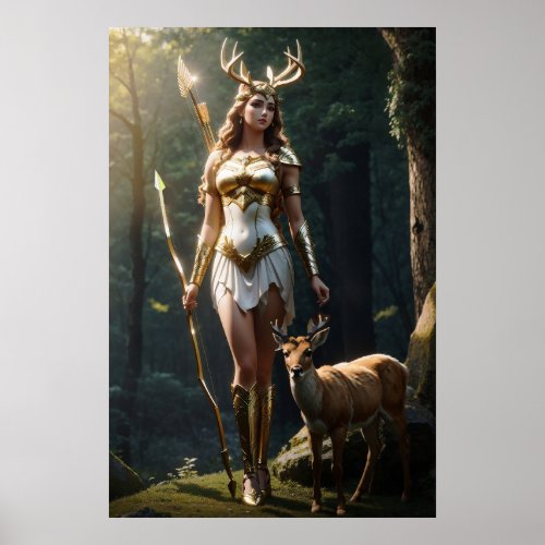 The Olympians Artemis Godess of the Hunt Poster