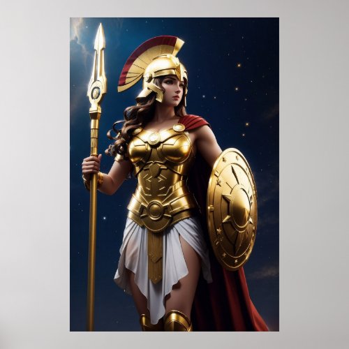 The Olympians Athena Goddess of Wisdom Poster