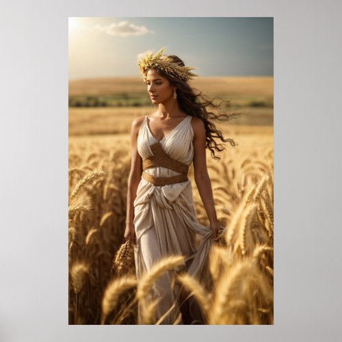 The Olympians Demeter Goddess of the Harvest Poster