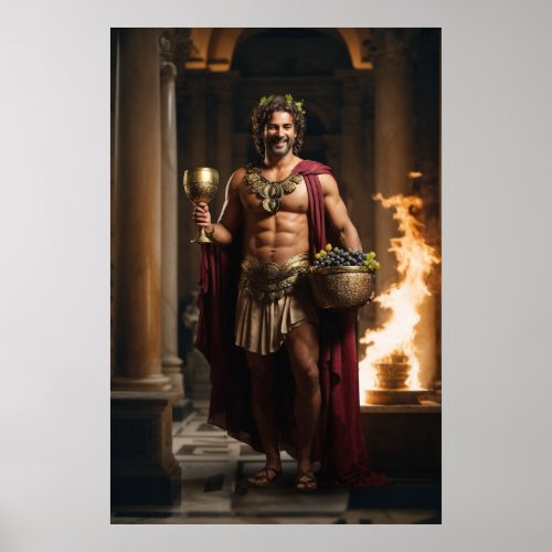 The Olympians Dionysus God of Revelry Poster
