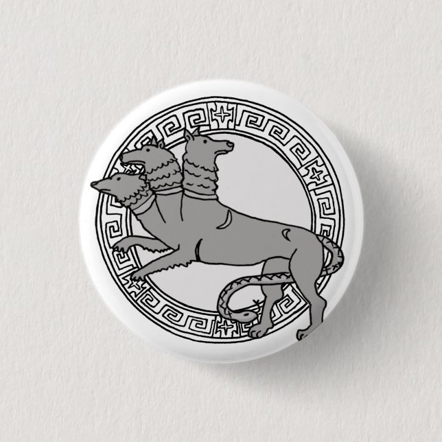 The Olympians! Hades / Pluto symbol badge Pinback Button (Front)