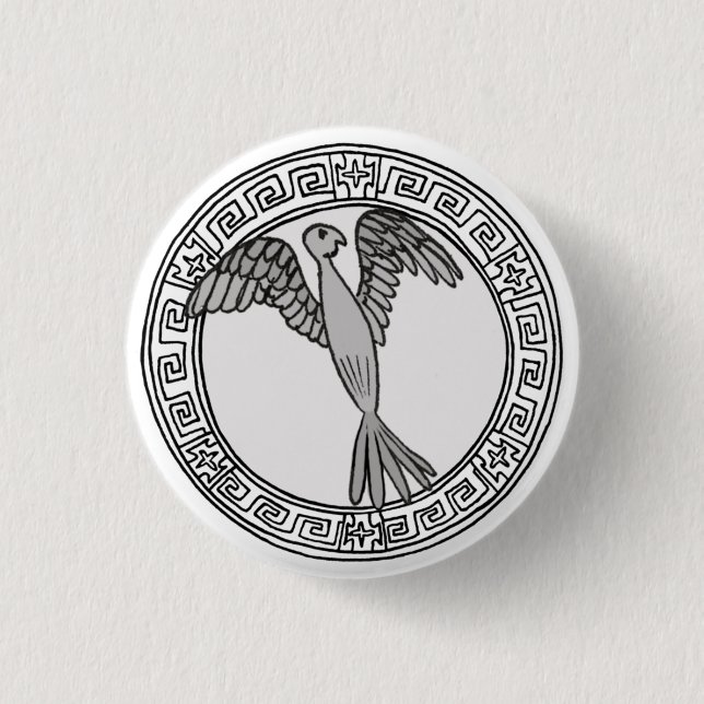 The Olympians! Hera / Juno symbol badge Pinback Button (Front)