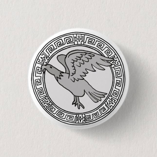 The Olympians! Zeus / Jupiter symbol badge Button (Front)