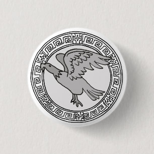 The Olympians! Zeus / Jupiter symbol badge Button