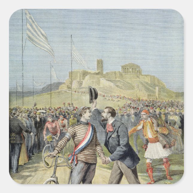 The Olympic Games in Athens Square Sticker (Front)