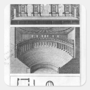 The Olympic Theatre at Vicenza Square Sticker