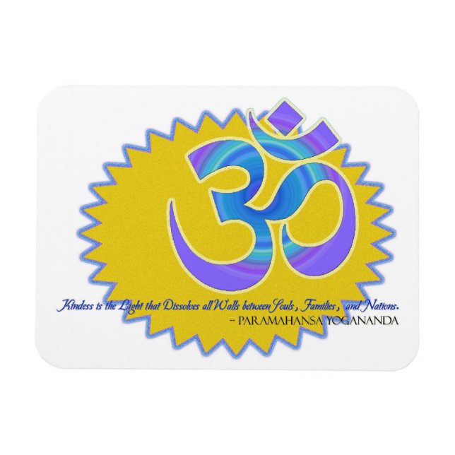 The Om Aum Symbol Paramahansa Yogananda Quote Magnet (Horizontal)
