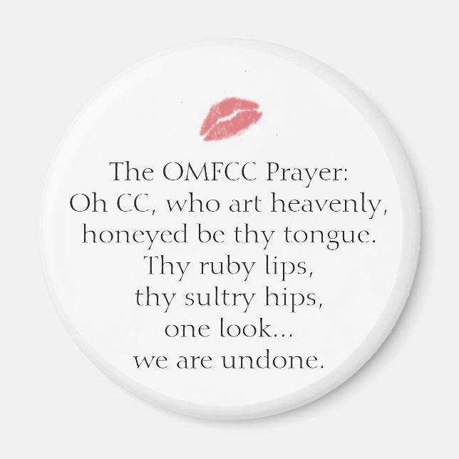 The OMFCC Prayer Magnet (Front)