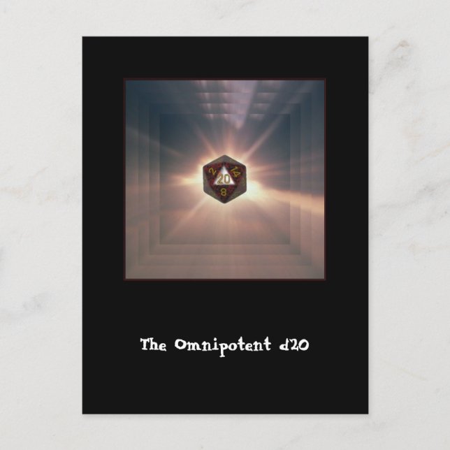 The Omnipotent d20 - Postcard (Front)