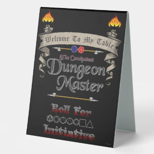 The Omnipotent Dungeon Master Table Tent