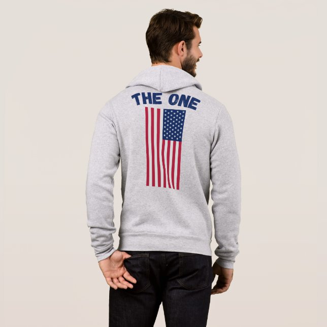"The One" American Flag Patriotic | True Classic  Hoodie (Back Full)