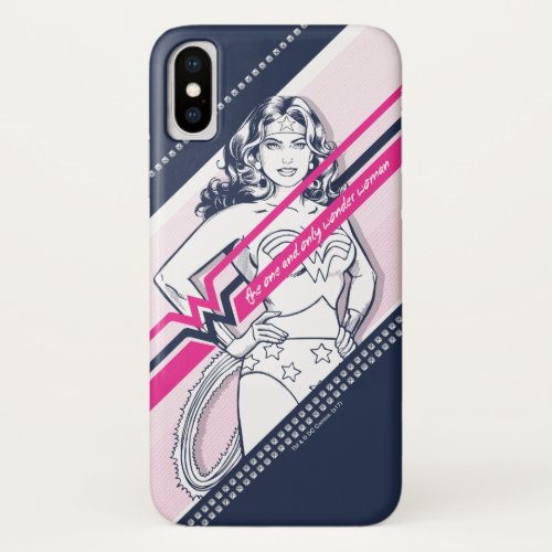 The One And Only Wonder Woman Retro Graphic iPhone X Case