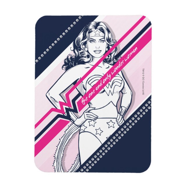 The One And Only Wonder Woman' Retro Graphic Magnet (Vertical)