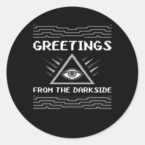 The One Eyed Secret Society Greetings Classic Round Sticker