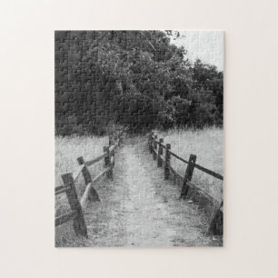 The One Less Traveled Black and White Puzzle