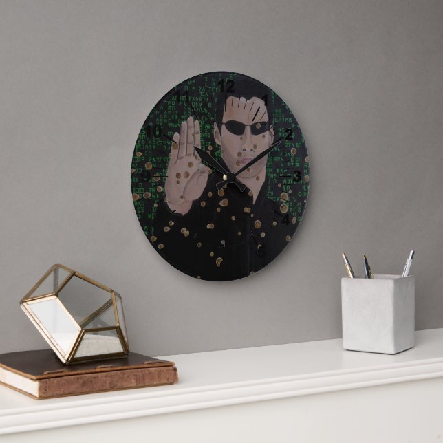 The One Painting by Alfred Fox Large Clock (Office)