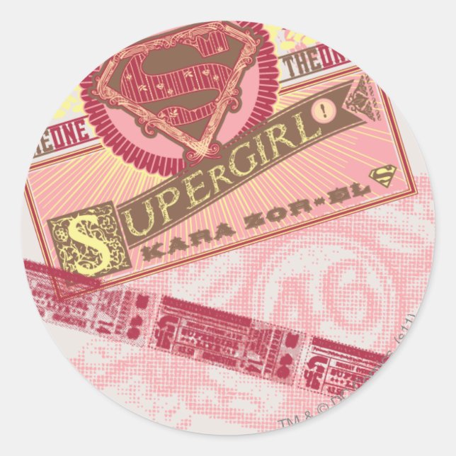 The One The Only Supergirl Classic Round Sticker (Front)