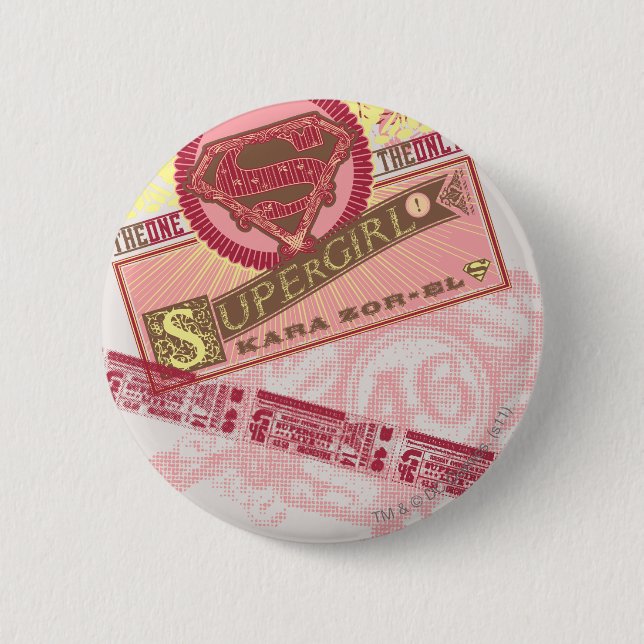 The One The Only Supergirl Pinback Button (Front)
