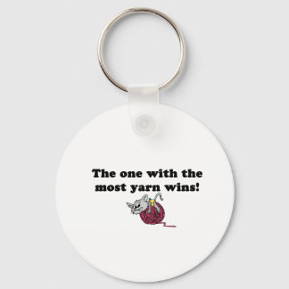 The One With The Most Yarn Wins Keychain