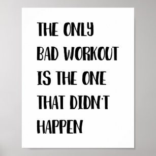 The Only Bad Workout Gym Quote Water Bottle by #GymGoals